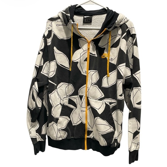 Nike Floral Men's Sportswear Club Full Zip Hoodie Medium - Picture 4 of 9